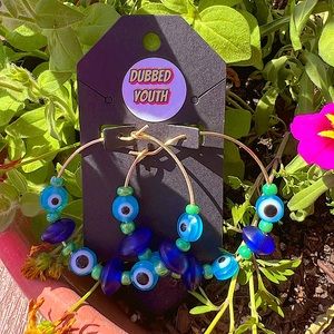 Evil Eye Collection 🧿 Gold Hoop Earrings